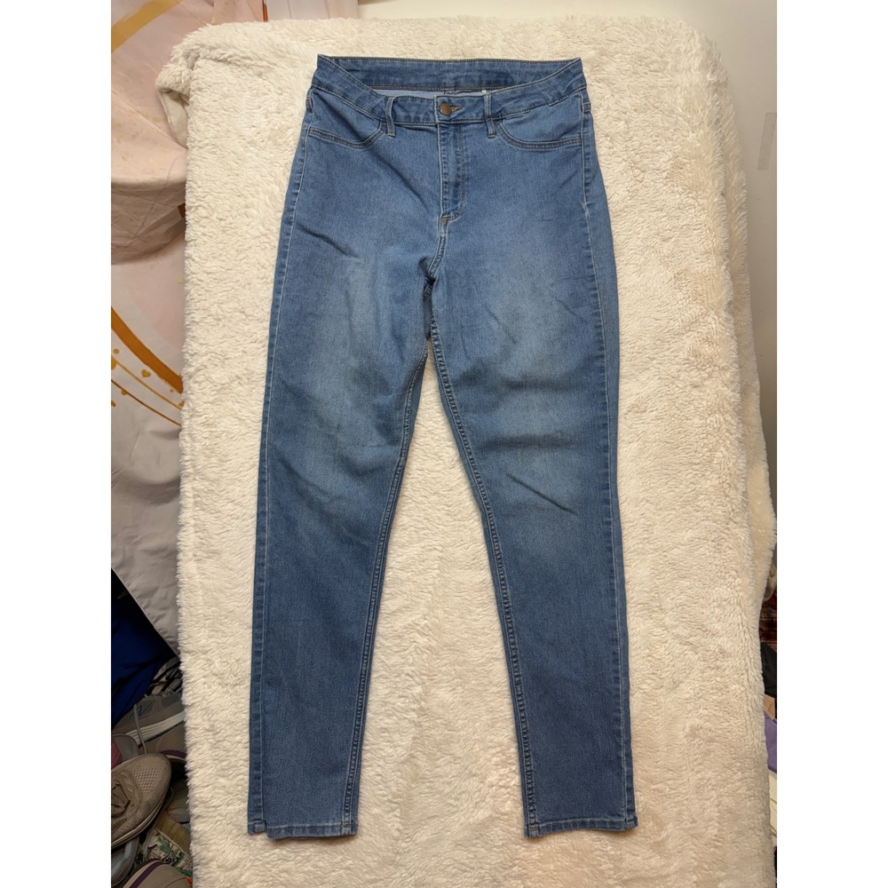 H&M &Denim Jeans Womens 32 Skinny High Waist Ankle Medium Wash Excellent